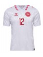 Danmark Kasper Dolberg #12 Replika Borta Kläder EM 2024 Kortärmad